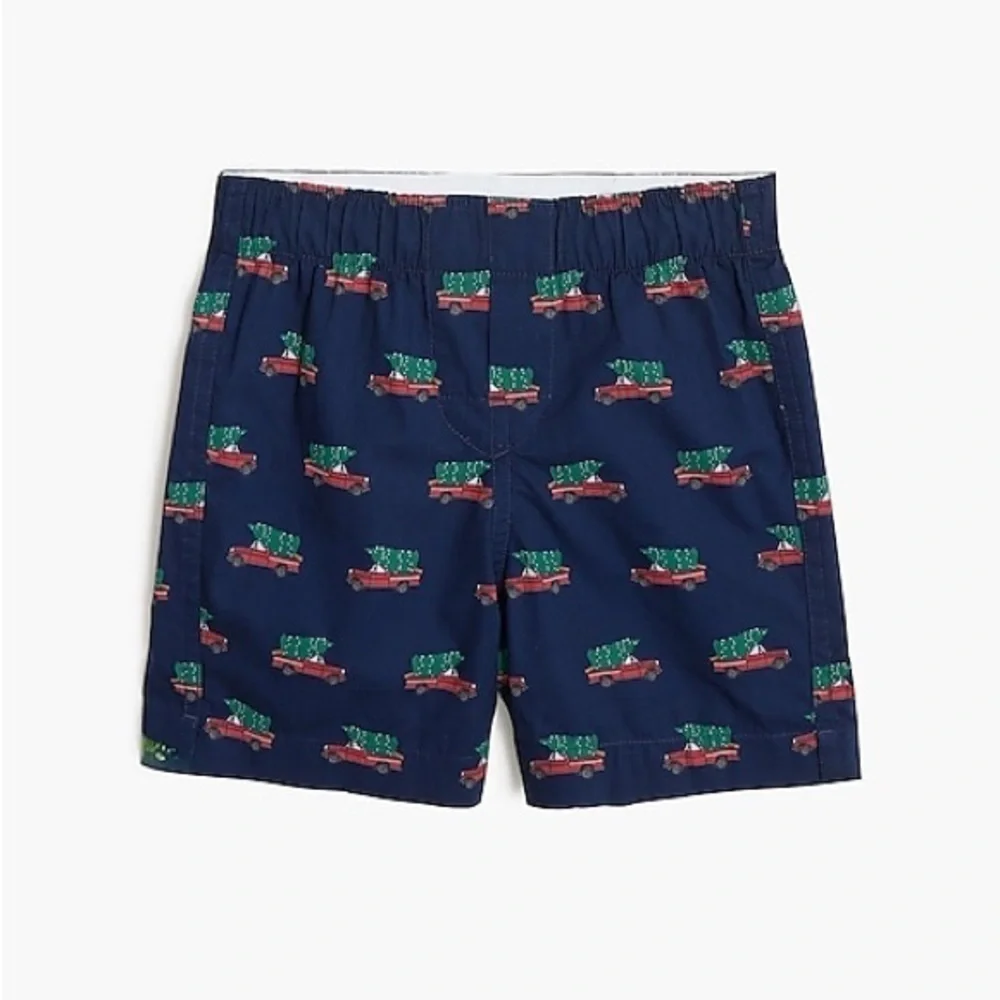 J crew woven boxers Christmas tree in red truck